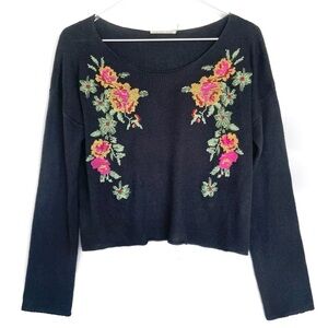 MUSTARD SEED URBAN OUTFITTERS Cross Stitch Embroidery Needlepoint Knit Sweater